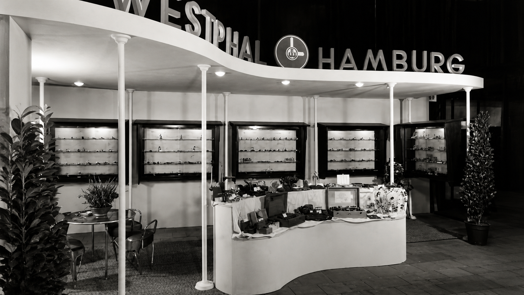 Historischer Messestand von Ernst Westphal Hamburg
